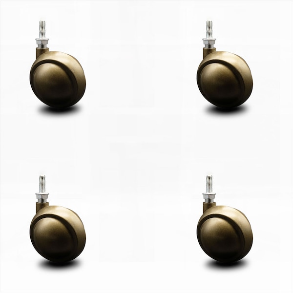 2.5 Inch Windsor Antique Metal Ball Caster - 5/16 Inch Threaded Stem, 4PK